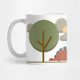 Cute dinosaur in the jungle Mug